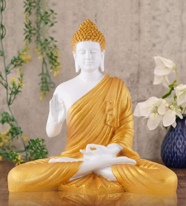 Buddha Idol Statue Showpiece Gift Gifting Item Polystone Home Decor Decoration - Image 3