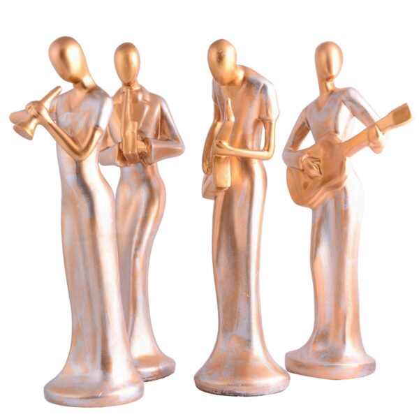 Modern metal musician golden statue Resin figurine Contemporary art Music decor Metal sculpture, Modern home decor, Musician gift - Image 3