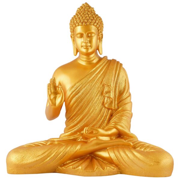 Buddha Idol Statue Showpiece Gift Gifting Item Polystone Home Decor Decoration - Image 2