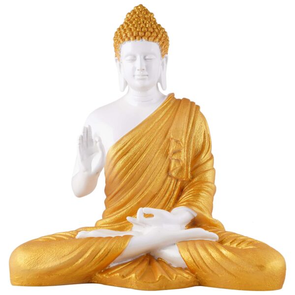 Buddha Idol Statue Showpiece Gift Gifting Item Polystone Home Decor Decoration - Image 2